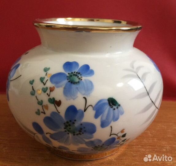 Фарфоровая вазочка. дфз. Ручная роспись