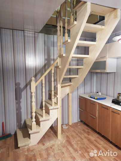 Лестница дерево / металл