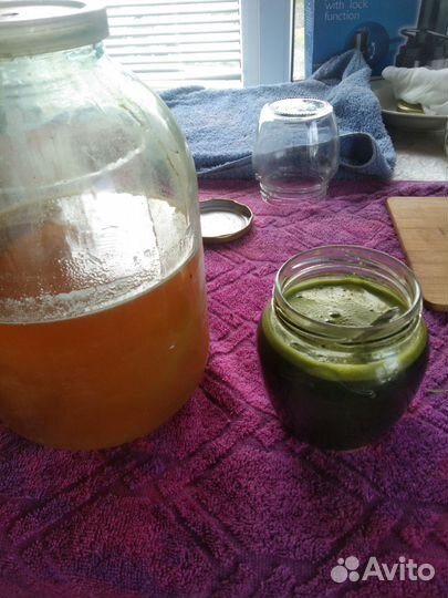 Свежий сок лопуха с мёдом 1/1