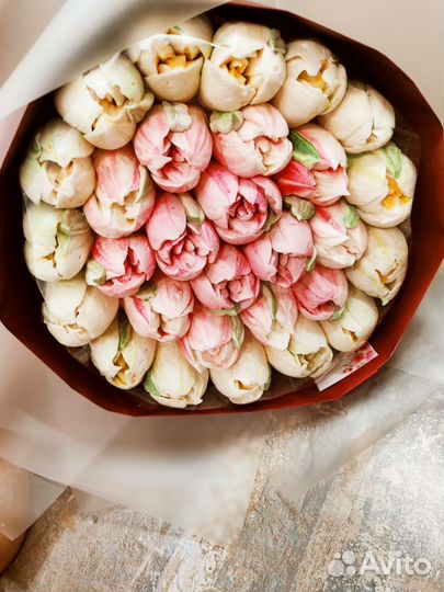 Букет из зефирных цветов, сладкий подарок