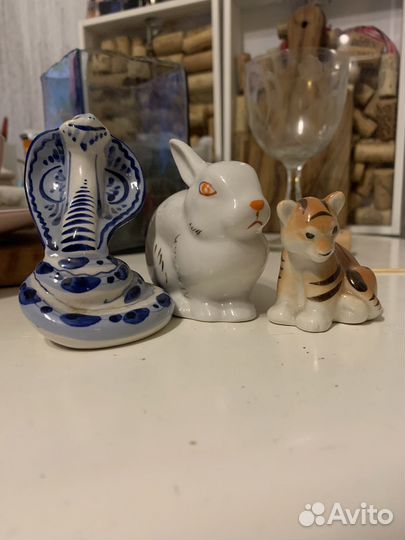 Змея, винтажный фарфор