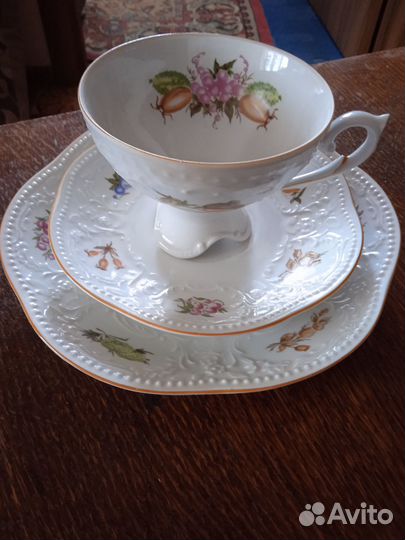 Фарфор 1970гг гдр чайная тройка