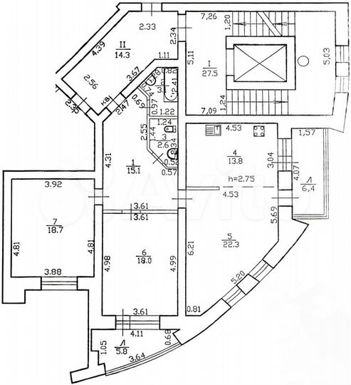 3-к. квартира, 106 м², 3/17 эт.