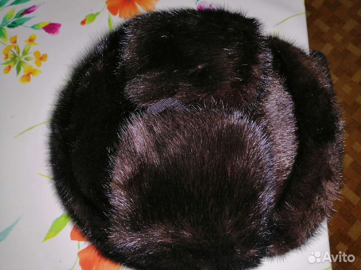 Норковая шапка мужская ушанка