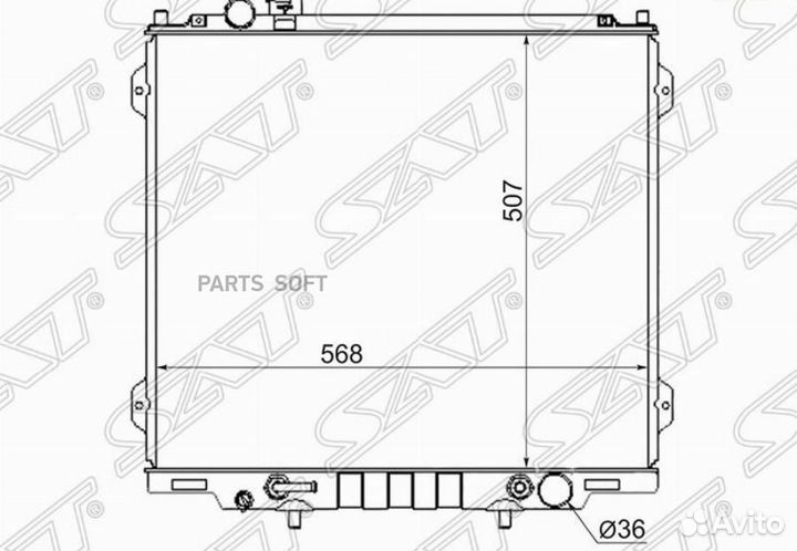 Радиатор охлаждения Хендай Терракан 2.5TD 01-07