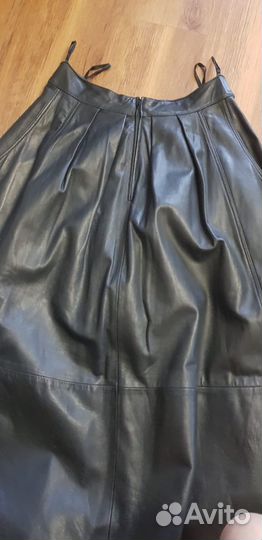Юбка из натуральной кожи длинная