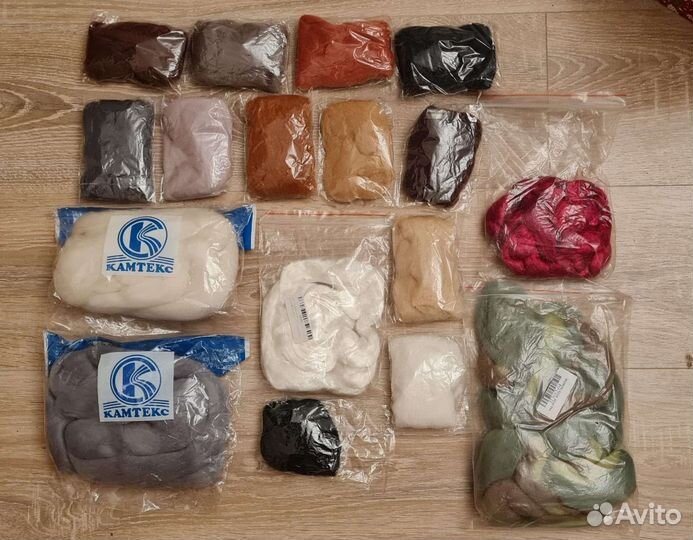 Шерсть для валяния, пряжа