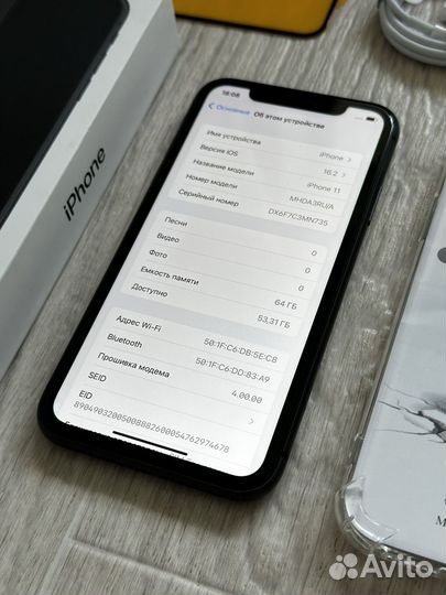 iPhone 11 64GB чек/ростест/комплект
