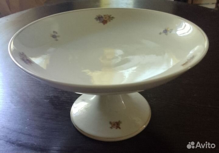 Фруктовница на ножке.Дулево.ссср