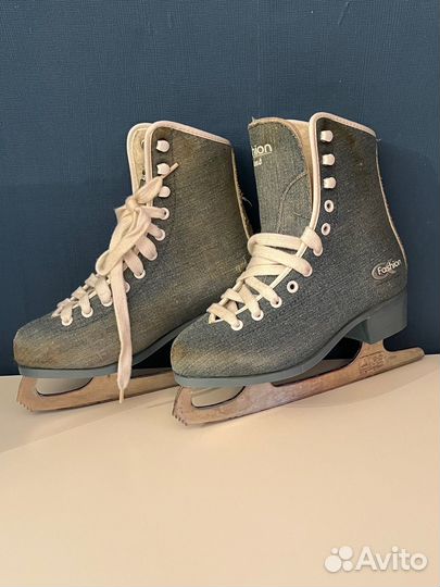 Детские фигурные коньки Fashion Jeans Blue