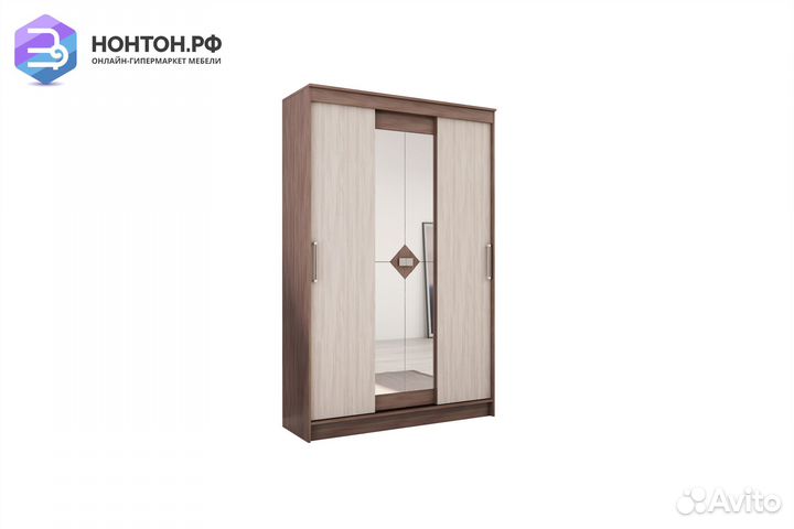 Шкаф-купе Агат ясень шимо темный / ясень шимо свет