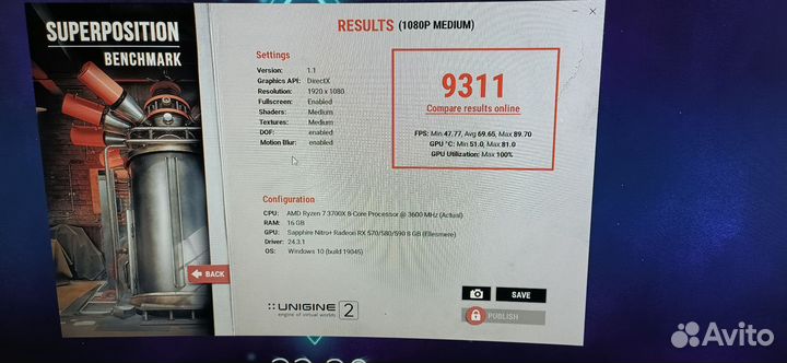 Sapphire rx 590 nitro+ 8gb