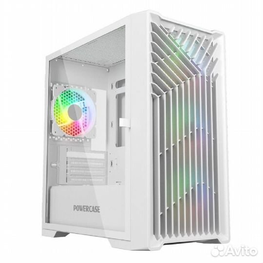 Powercase Mistral Micro X4W, Tempered Glass, 4х 120mm 5-color fan, белый, mATX (cmmxw-L4)