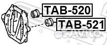 Сайлентблок опоры дифференциала TAB-520 TAB-520