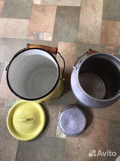 Кастрюли 25 л, бидон 3л, сковорода,мясорубка СССР