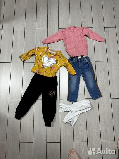 Детские вещи пакетом, куртки, джинсы