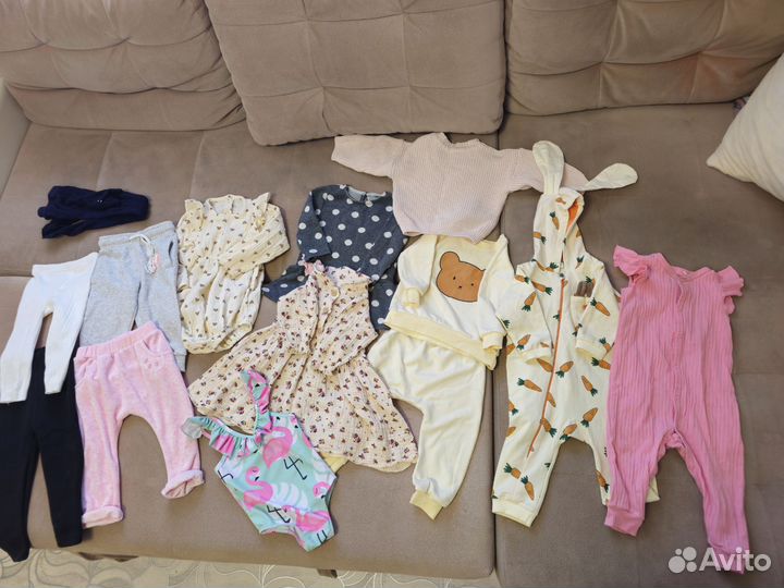 Пакет детских вещей на девочку 74-80