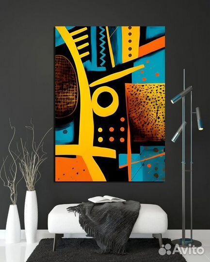 Картина маслом абстракция Яркие краски