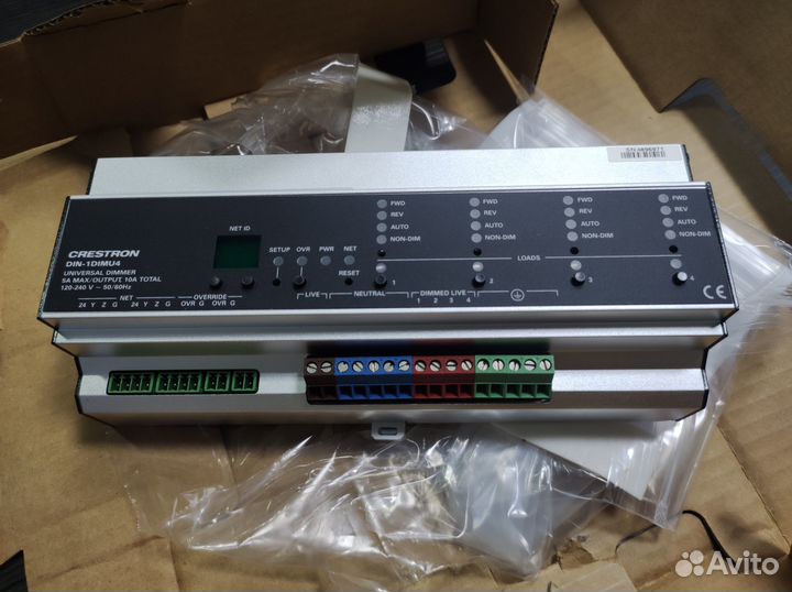 Диммер 4х канальный Crestron DIN-1dimu4