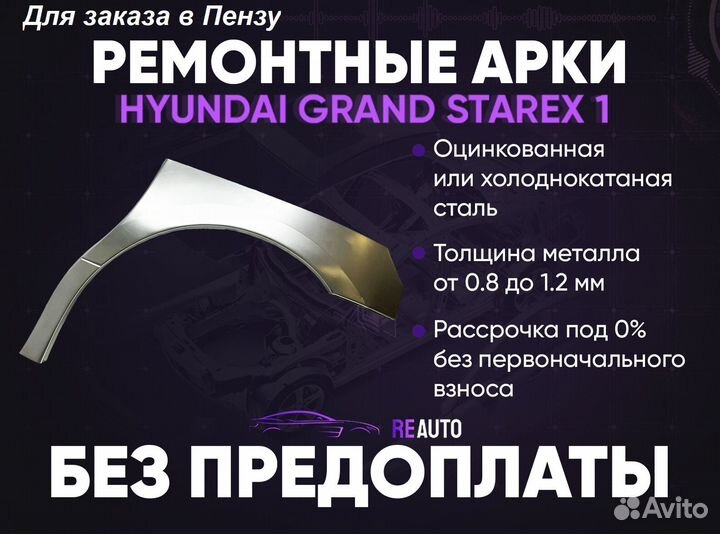 Ремонтные арки на Hyundai Grand Starex I