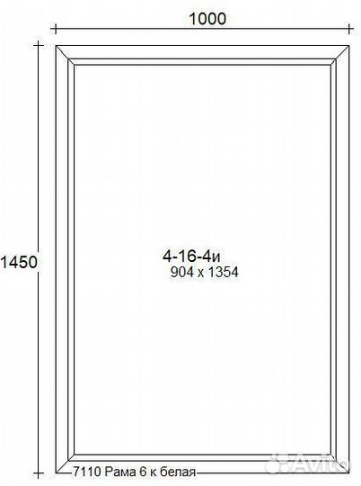 Окно пвх глухое пластиковое (Польша/6 камер)