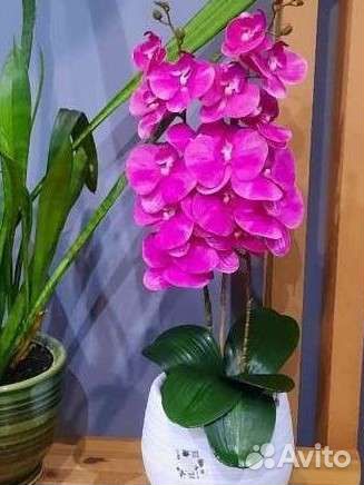 Орхидея силикон ручной работы IKEA кашпо в дар