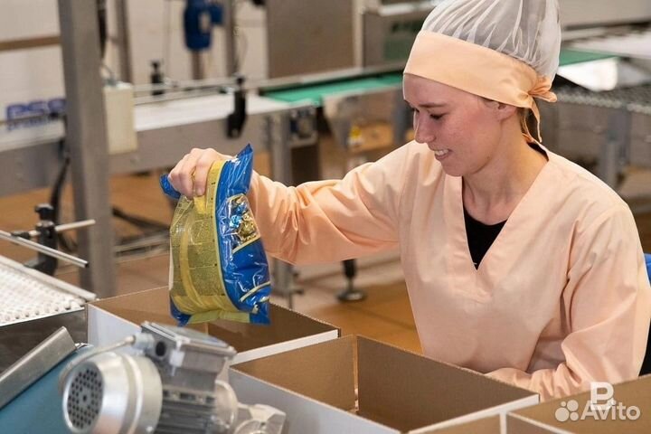 Упаковщица чипсов Вахта от 20 смен