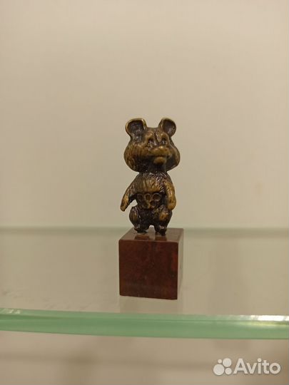 Олимпийский мишка бронза гранит СССР