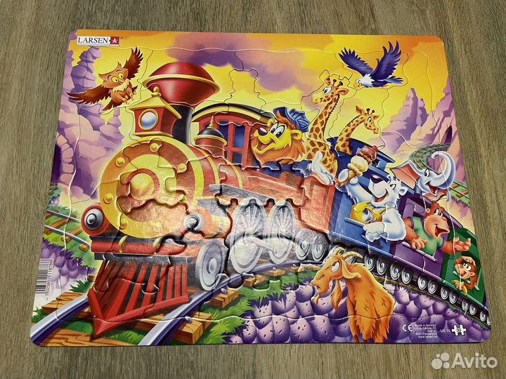 Пазл larsen Поезд с цирком, 30 элементов