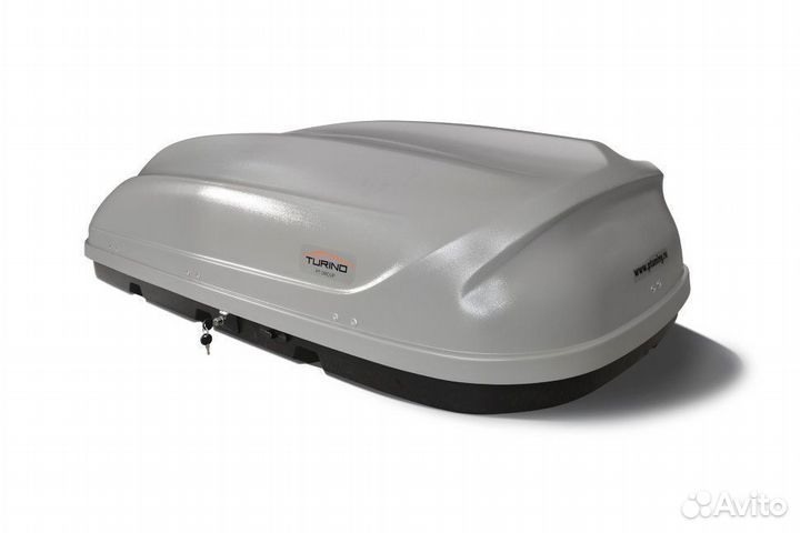 Автобокс на крышу автомобиля Turino Medium серый