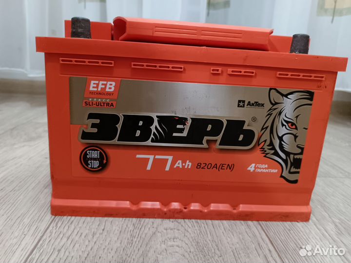 Акб 77ач 820А прям.поляр, EFB, старт-стоп
