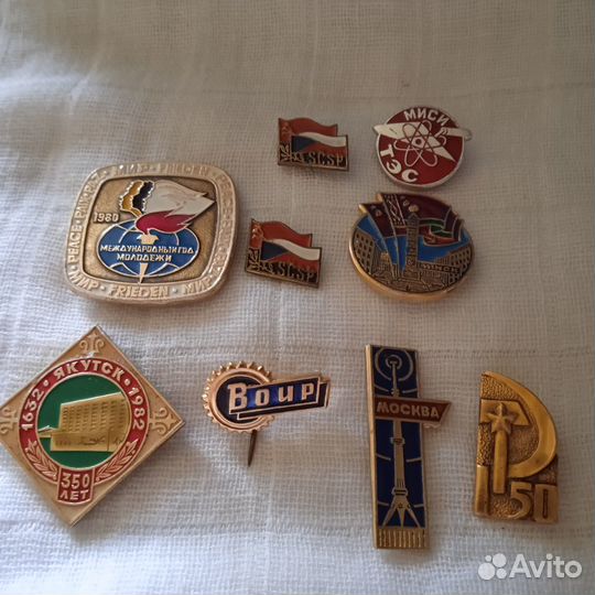 Значки. Разные. 9 шт. Новые. СССР и др