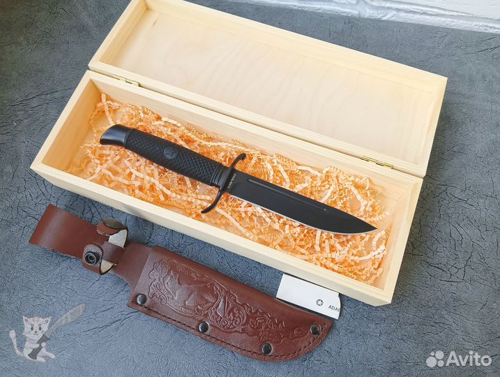 Нож финка разведчик черный