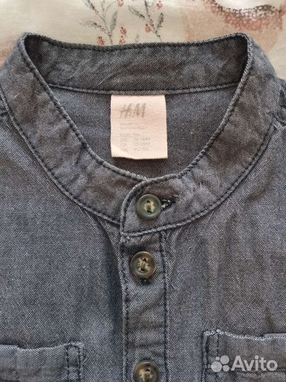 Джинсовая рубашка hm 86