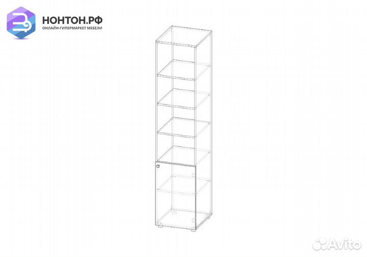 Стеллаж Мийа-3А ясень шимо светлый / белая шагрень