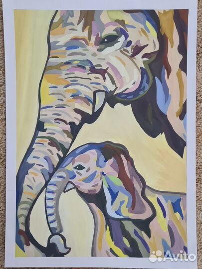 Картина гуашью