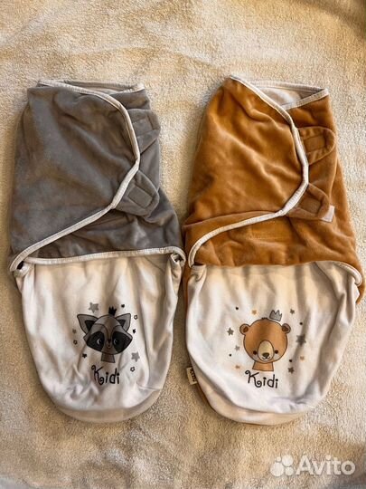 Пеленка кокон трансформер, двухслойные, 2 шт