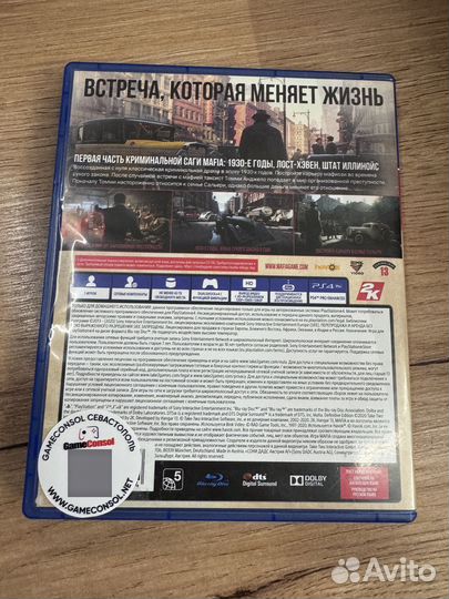 Mafia: Definitive Edition диск для PS4 б/у