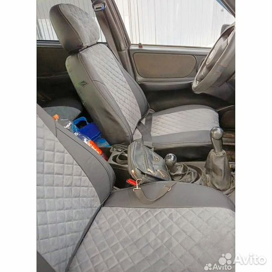 Чехлы автопилот Нива Шевроле серая алькантара