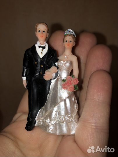 Фигурки для свадебного торта большие и маленькие