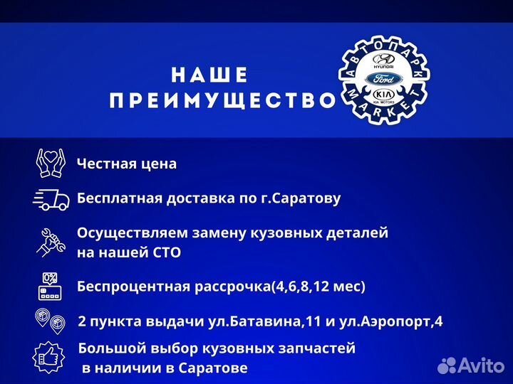 Крыло правое Hyundai Accent в любой цвет