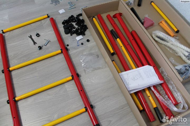 Детская шведская стенка UA красная