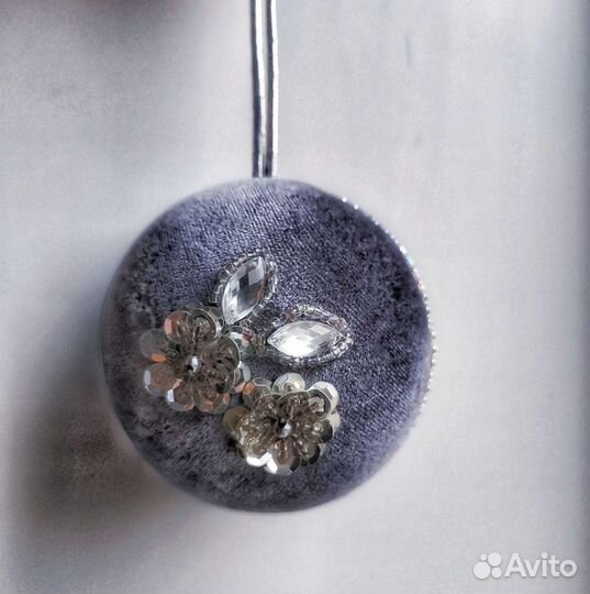 Новогодние шары из бархата на заказ