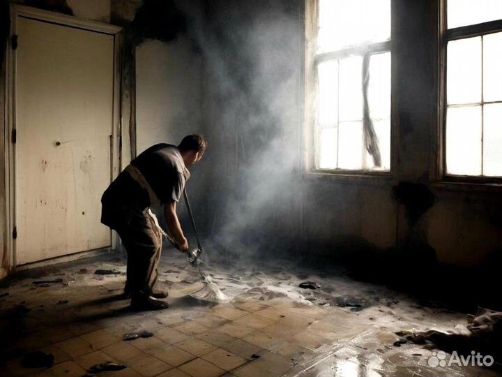 Уборка после пожара умерших потопа плесени