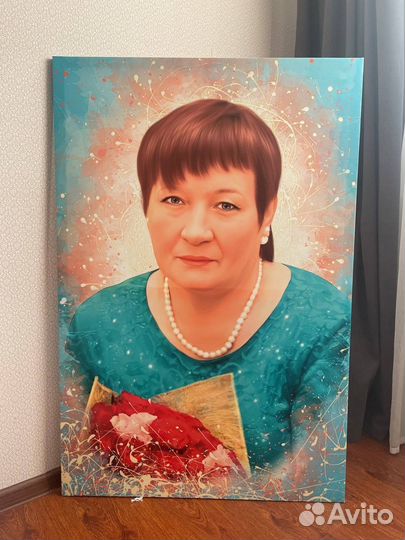 Портрет по фото на холсте