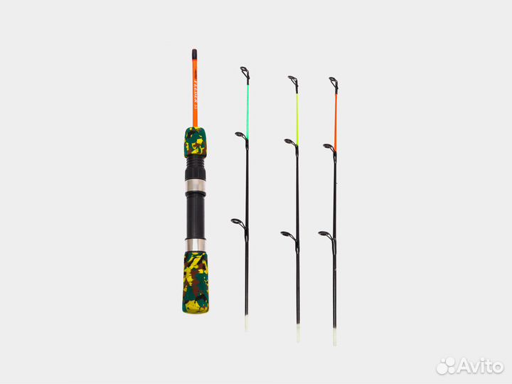 Удочка зимняя Alkang (3 сменных хлыстика) 55 -65см
