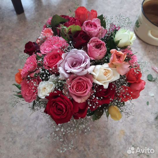 Букеты из садовых роз