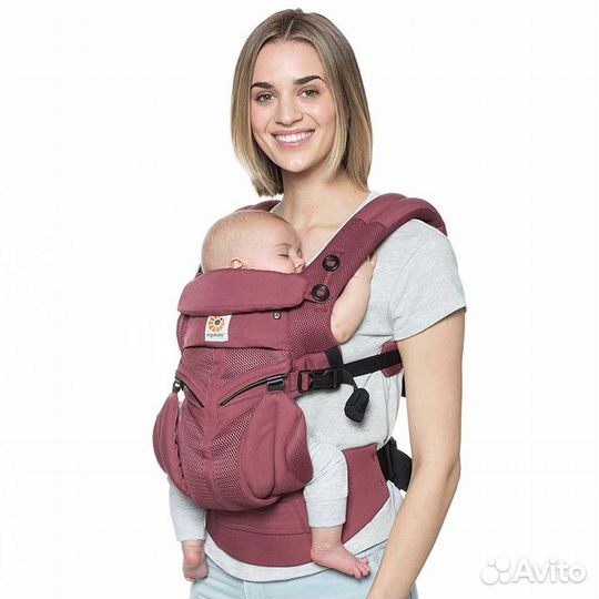 Эргорюкзак детский ErgoBaby omni 360, новый, красн
