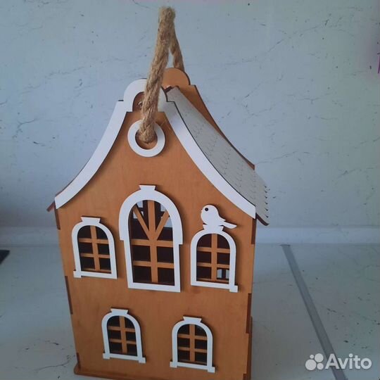 Домик деревянный подарочный