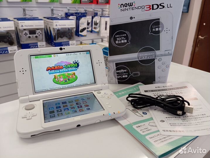 Прошитая New Nintendo 3DS XL Белая IPS экраны